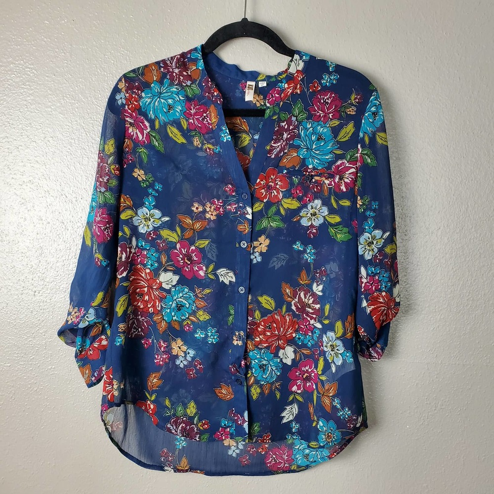 KUT from the Kloth Sheer Floral Print Blouse MP